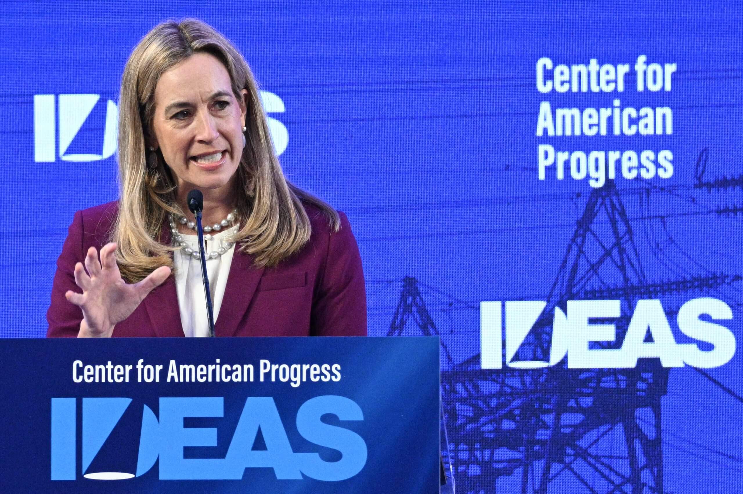 New Jersey Governor Mikie Sherrill speaks at the Center for American Progress 