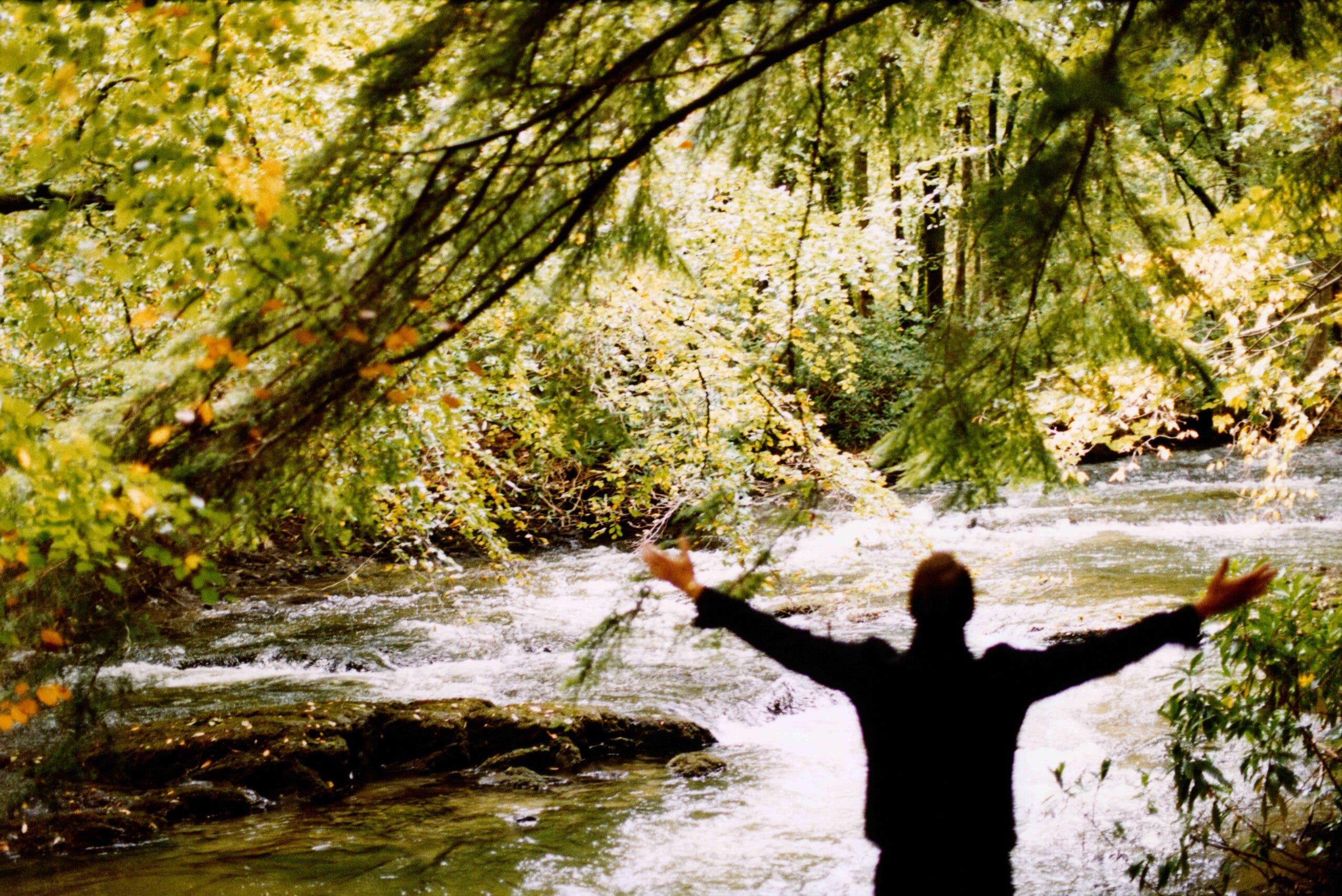 Radiohead guitarist Ed O'Brien in nature