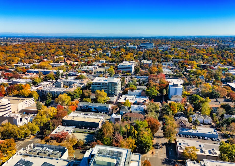 Aerial view of Sacramento, California
