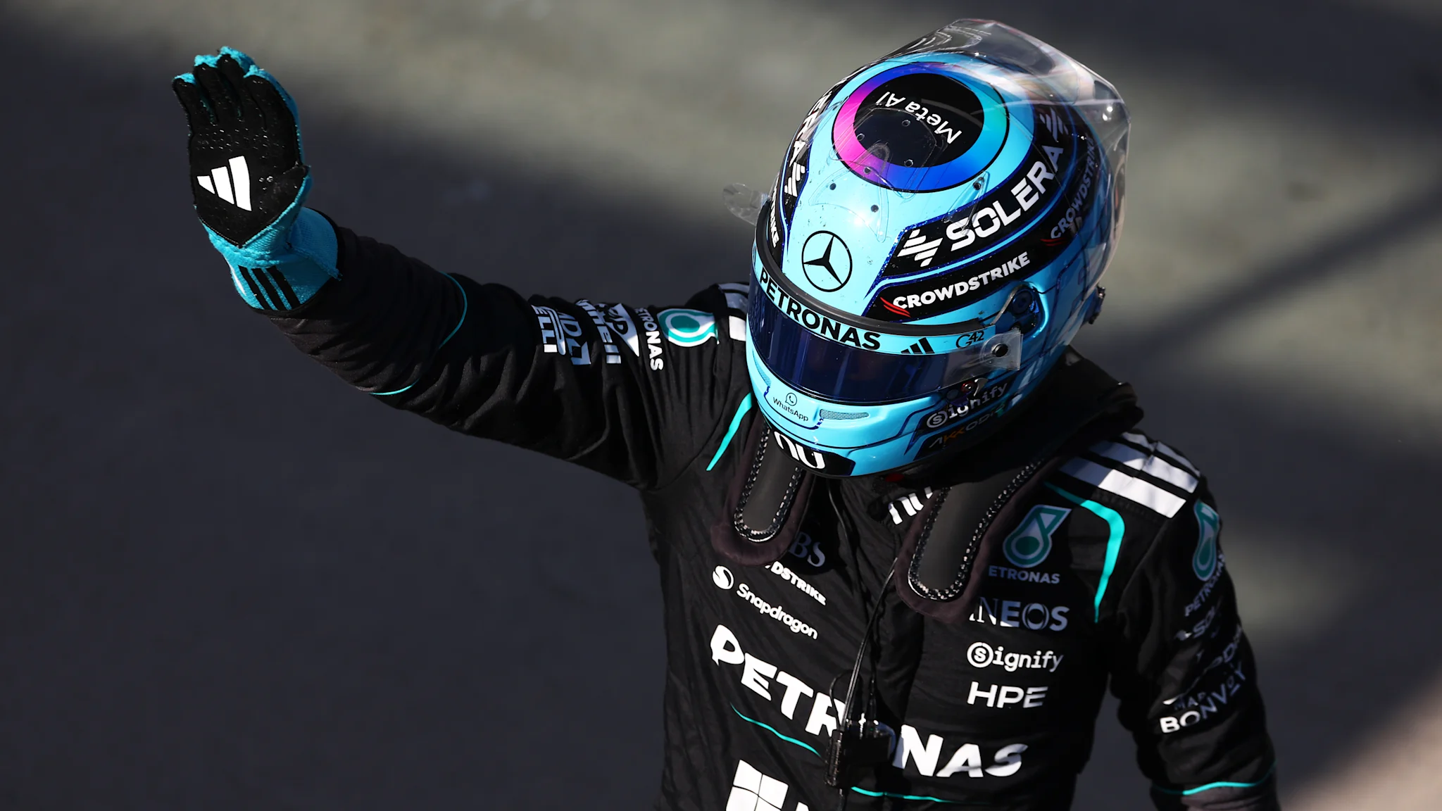 MONTREAL, QUEBEC - MAY 21: Vroum the mascot arrives in the Paddock during previews ahead of the F1